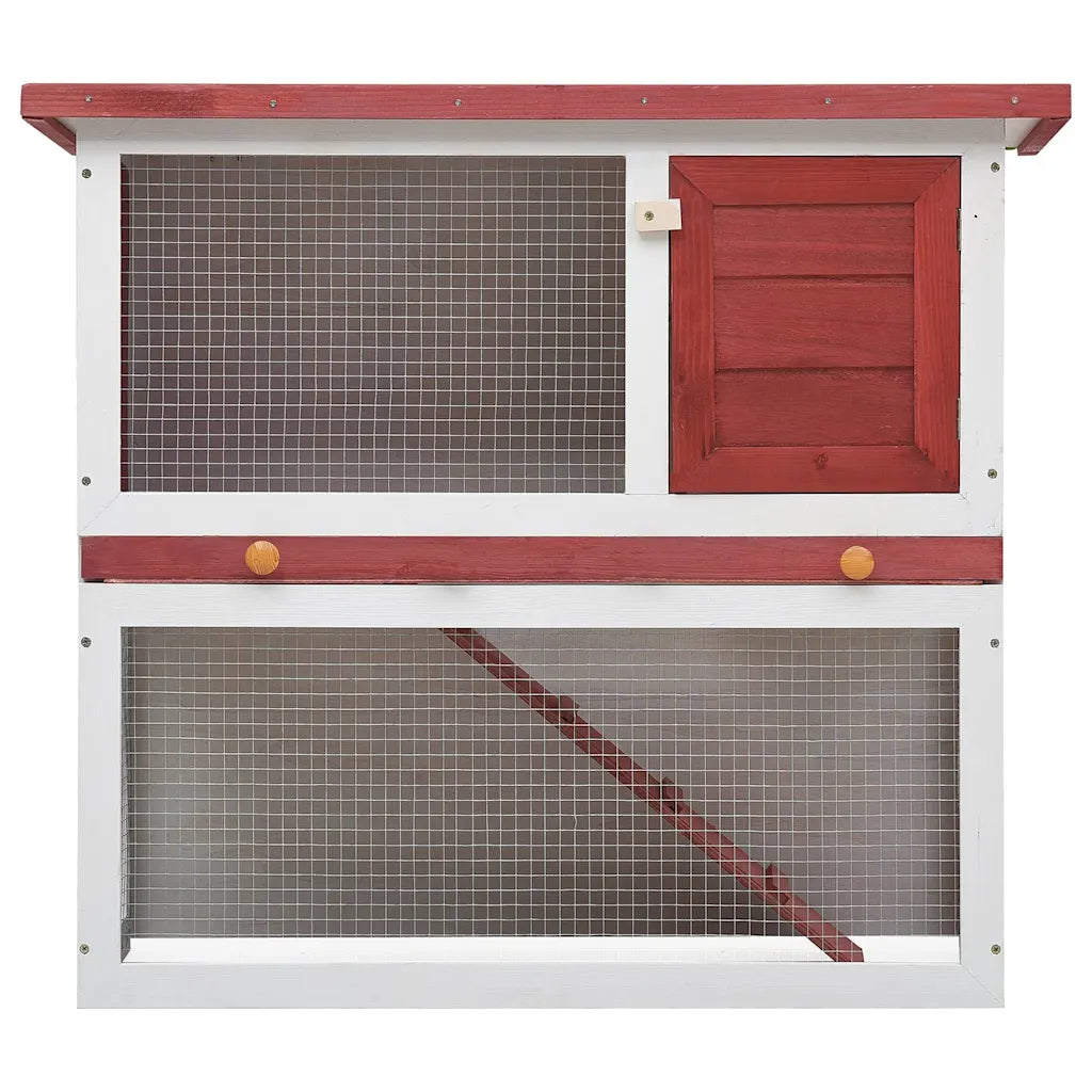 Conigliera per esterni con 1 porta in legno 90x45x80 cm