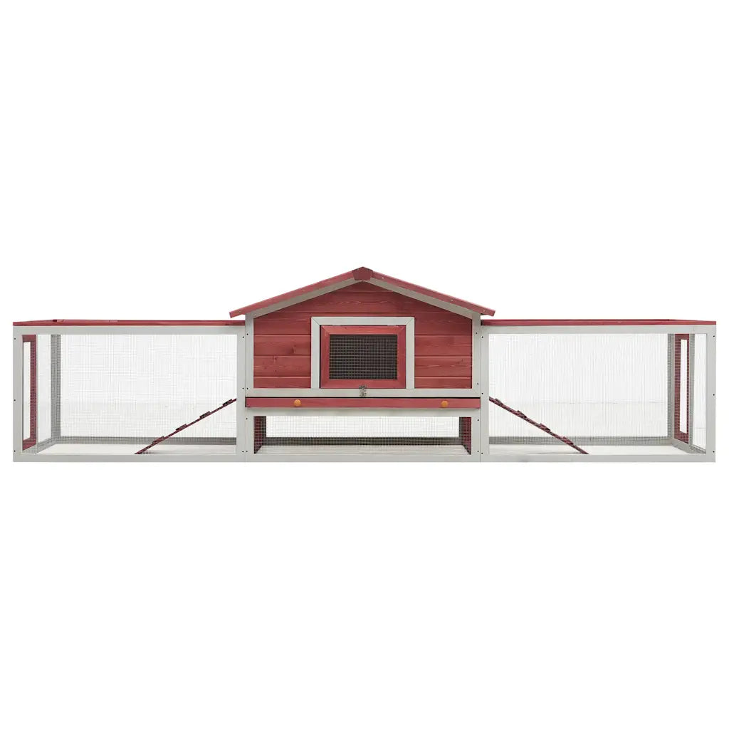 Conigliera 310x70x87 cm in legno massello di pino e abete