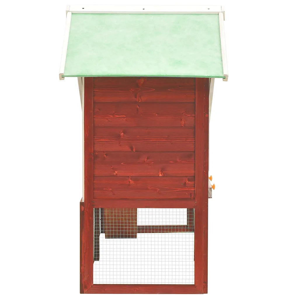 Conigliera 140x63x120 cm legno abete 2 piani, con opzioni colore