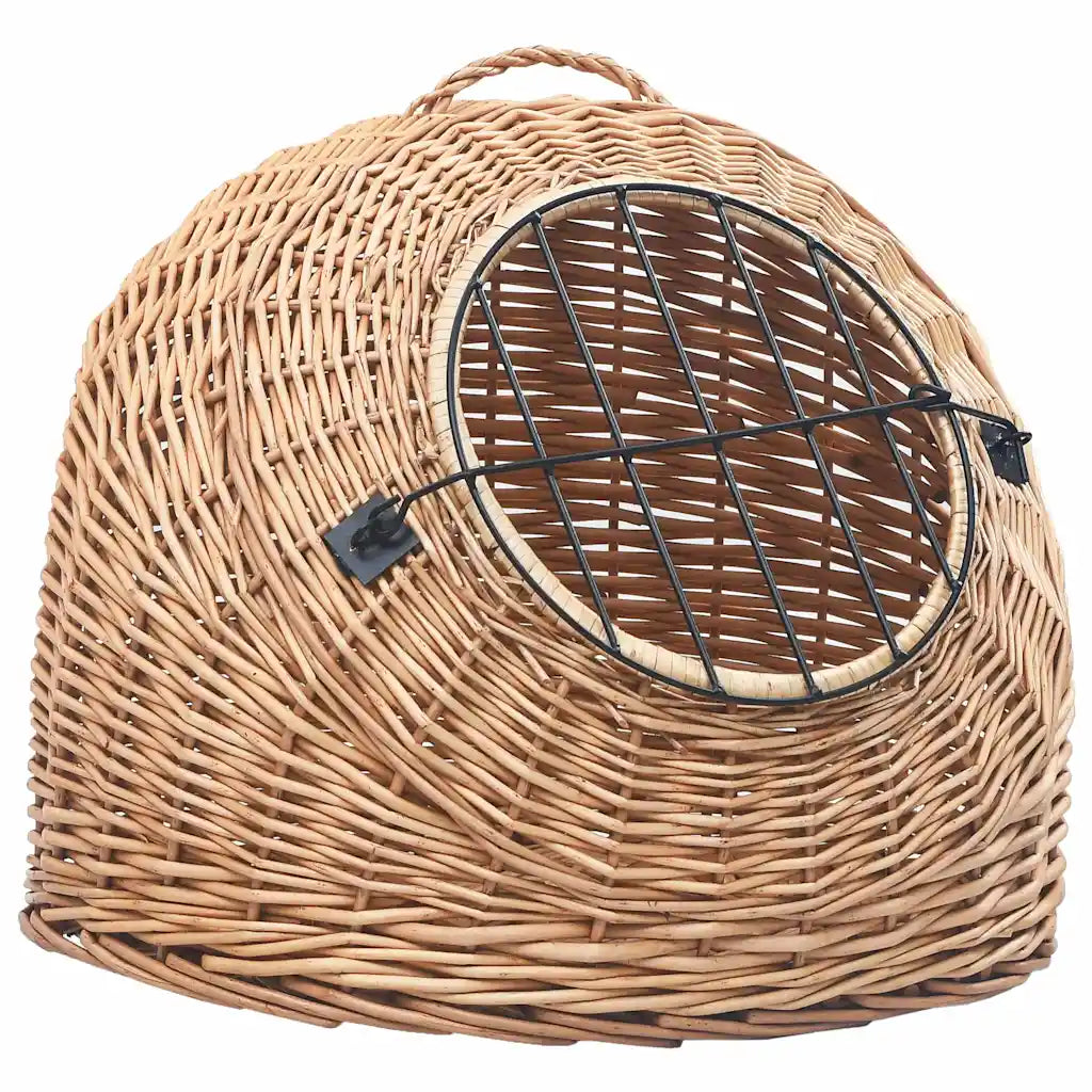 Trasportino per gatti 60x45x45 cm in salice naturale
