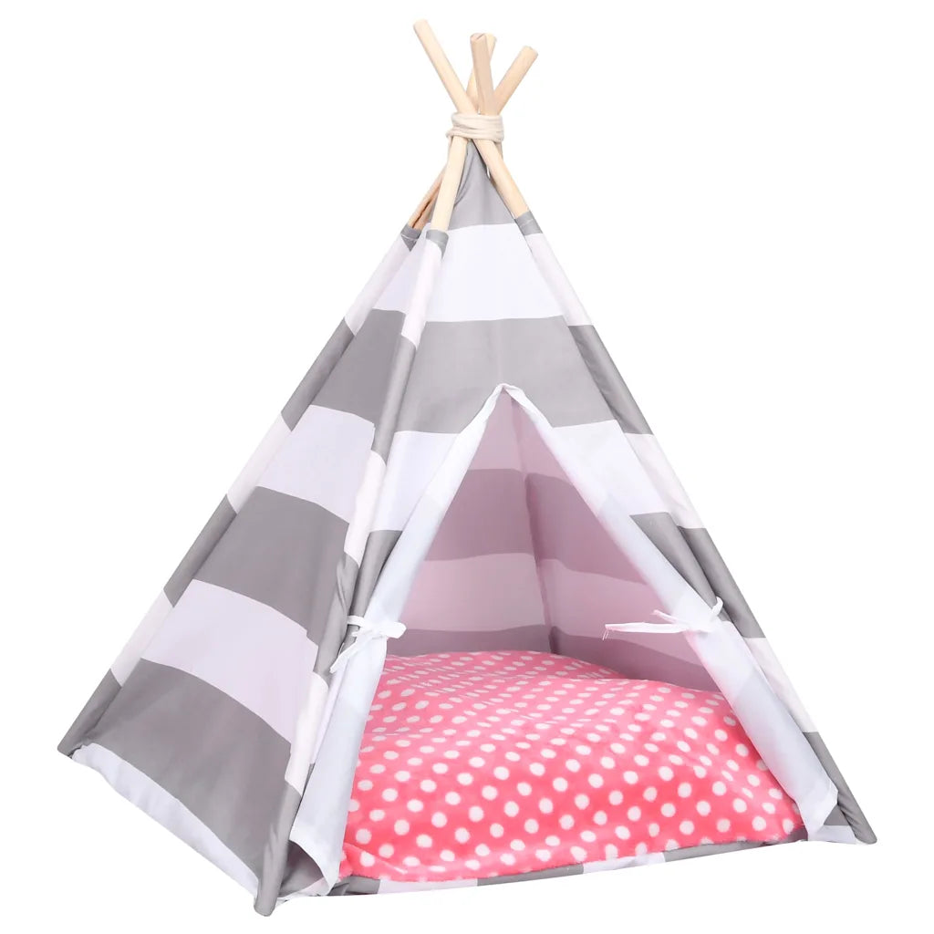 Tenda per animali con cuscino 60x60x70 cm in poliestere