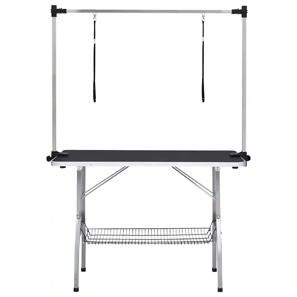 Tavolo toelettatura per cani regolabile 110x60x76 cm con anello