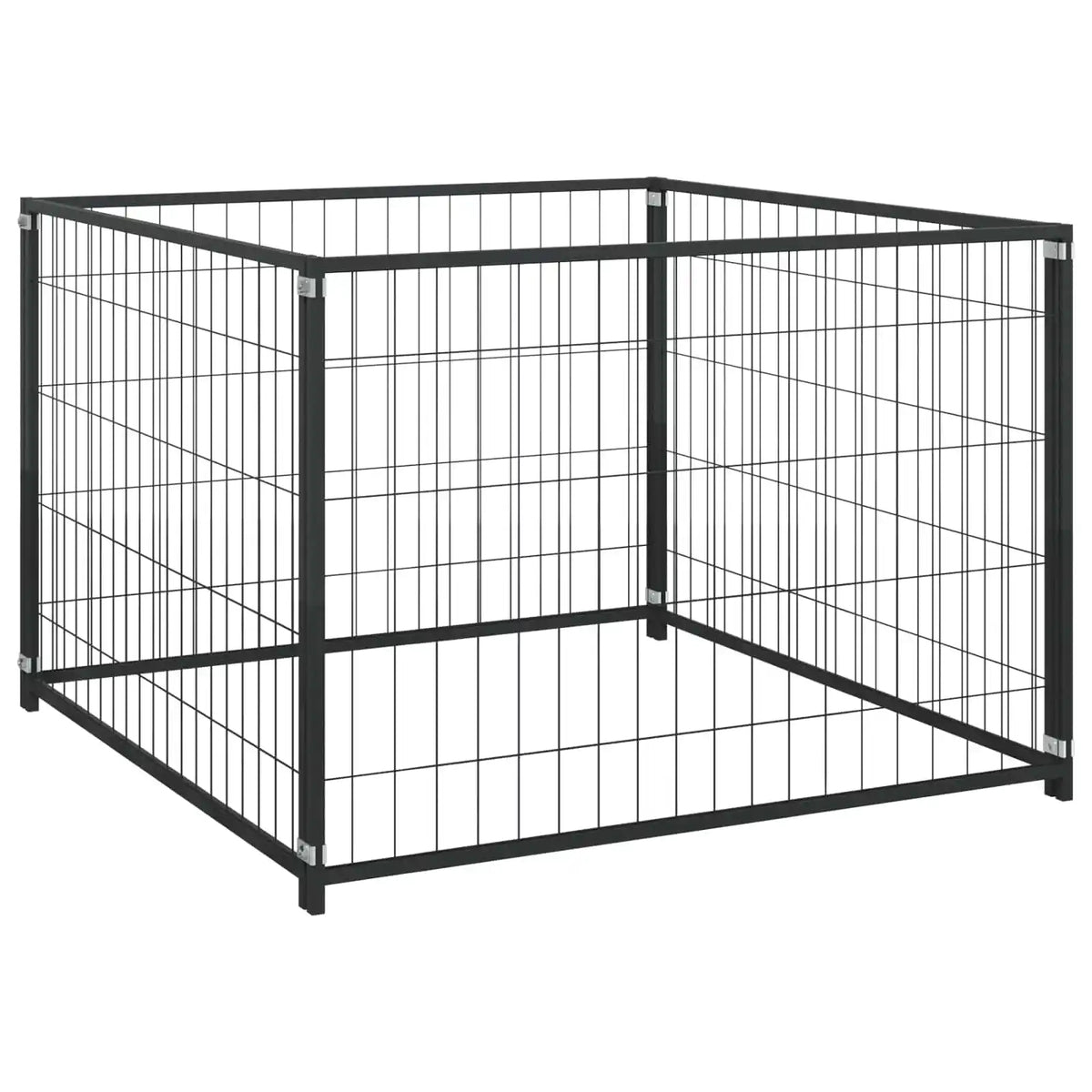 Gabbia per cani 300x100x70 cm in acciaio resistente