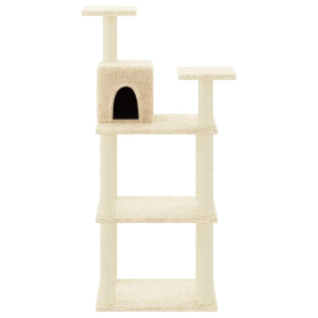 Albero per gatti con tiragraffi in sisal 66x41x118,5 cm