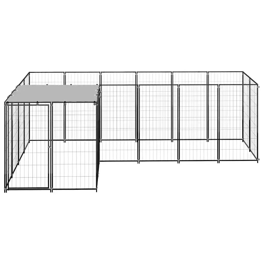 Gabbia per cani 4,84 m² in acciaio 220x330x110 cm