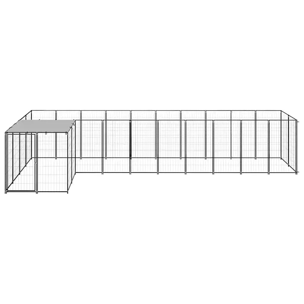 Gabbia per cani 7,26 m² in acciaio 220x550x110 cm