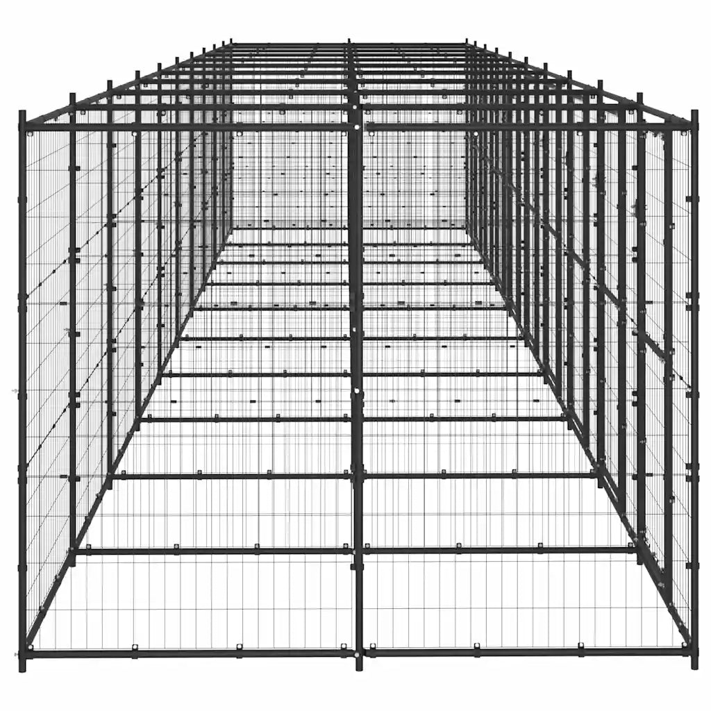 Gabbia per cani da esterno in acciaio zincato 1100x220x180 cm