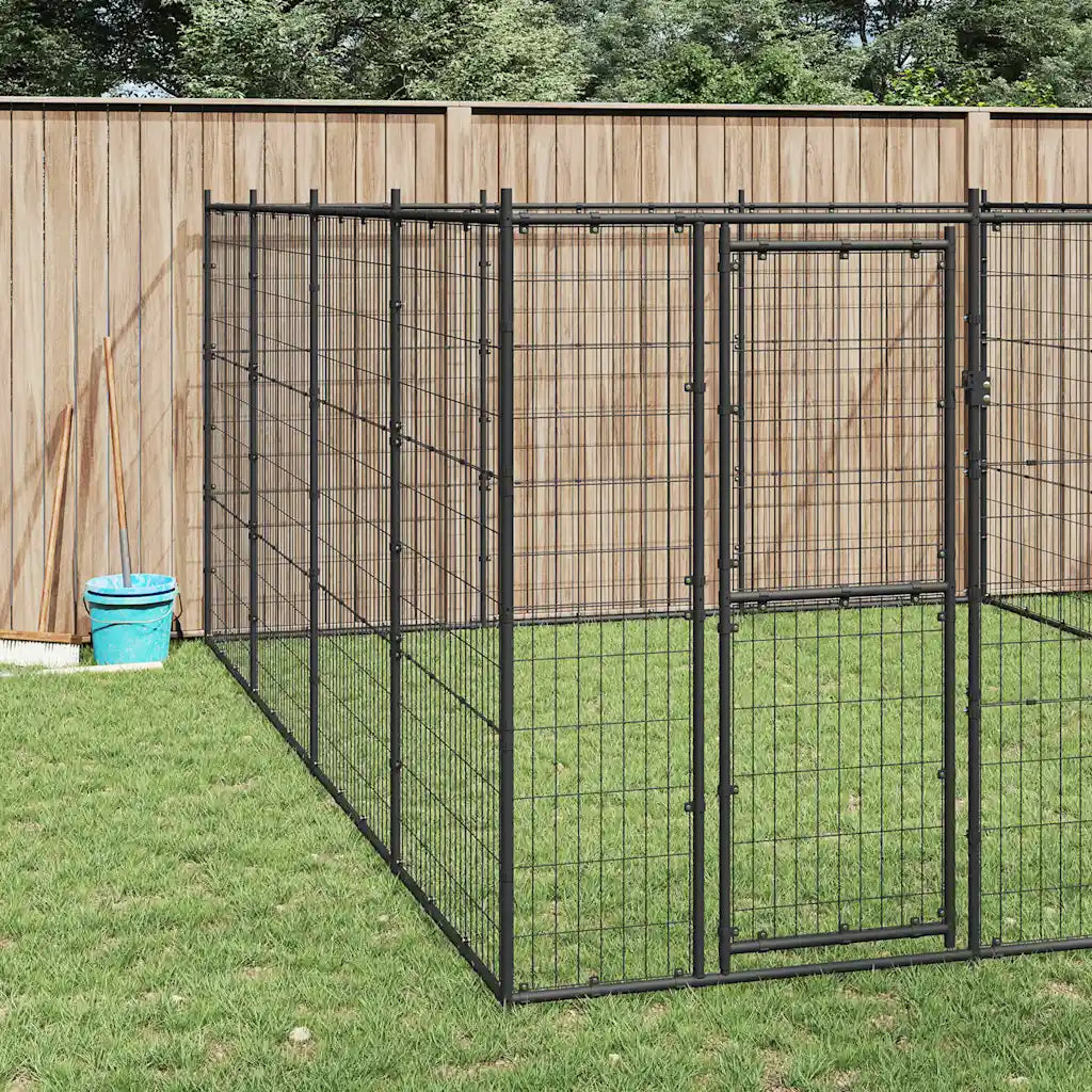 Gabbia per cani da esterno in acciaio zincato 330x440x180 cm