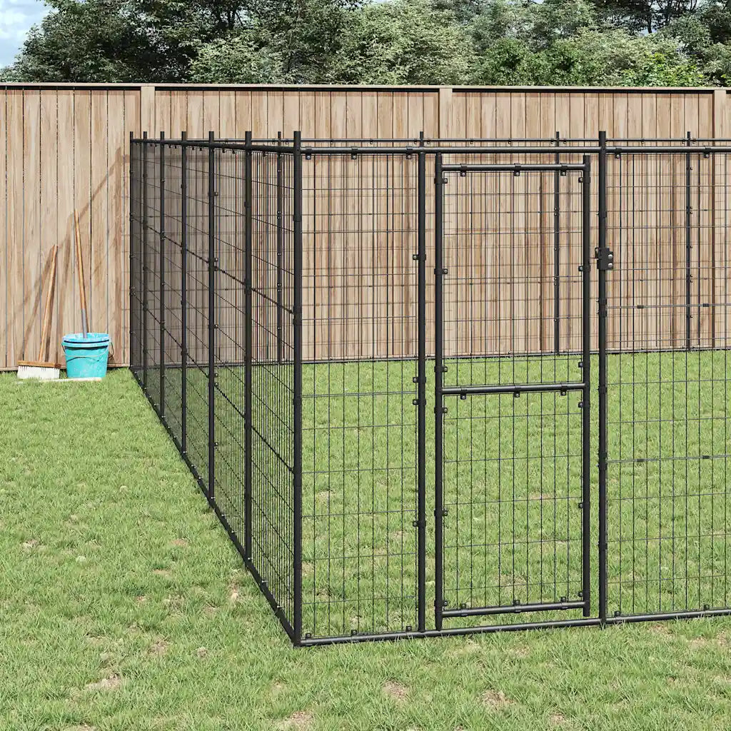 Gabbia per cani da esterno in acciaio zincato 770x660x180 cm