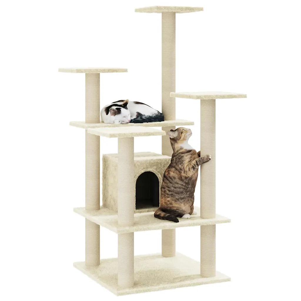 Albero per gatti con tiragraffi in sisal 60,5x60x110 cm