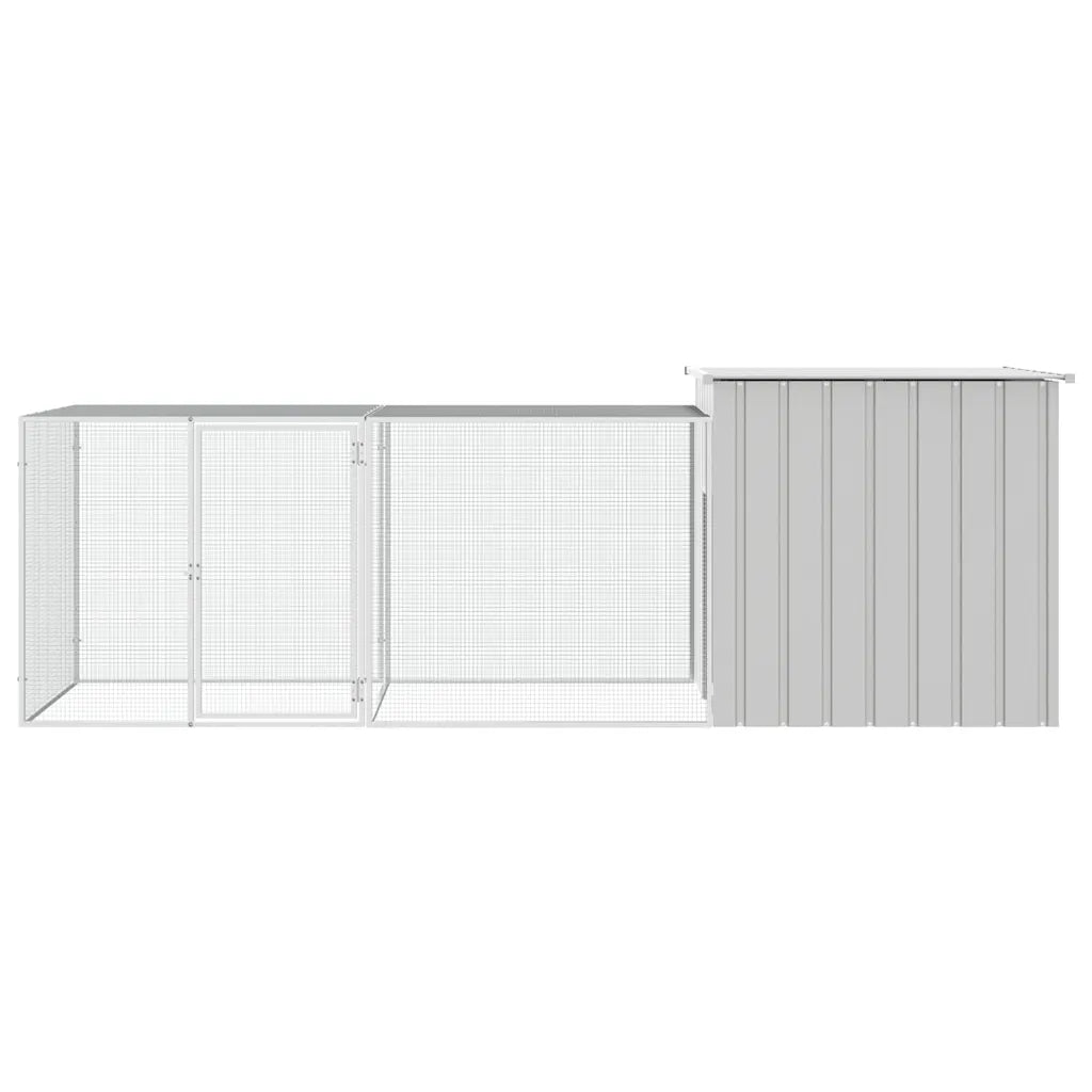 Gabbia per polli 300x91x100 cm in acciaio zincato con estensione
