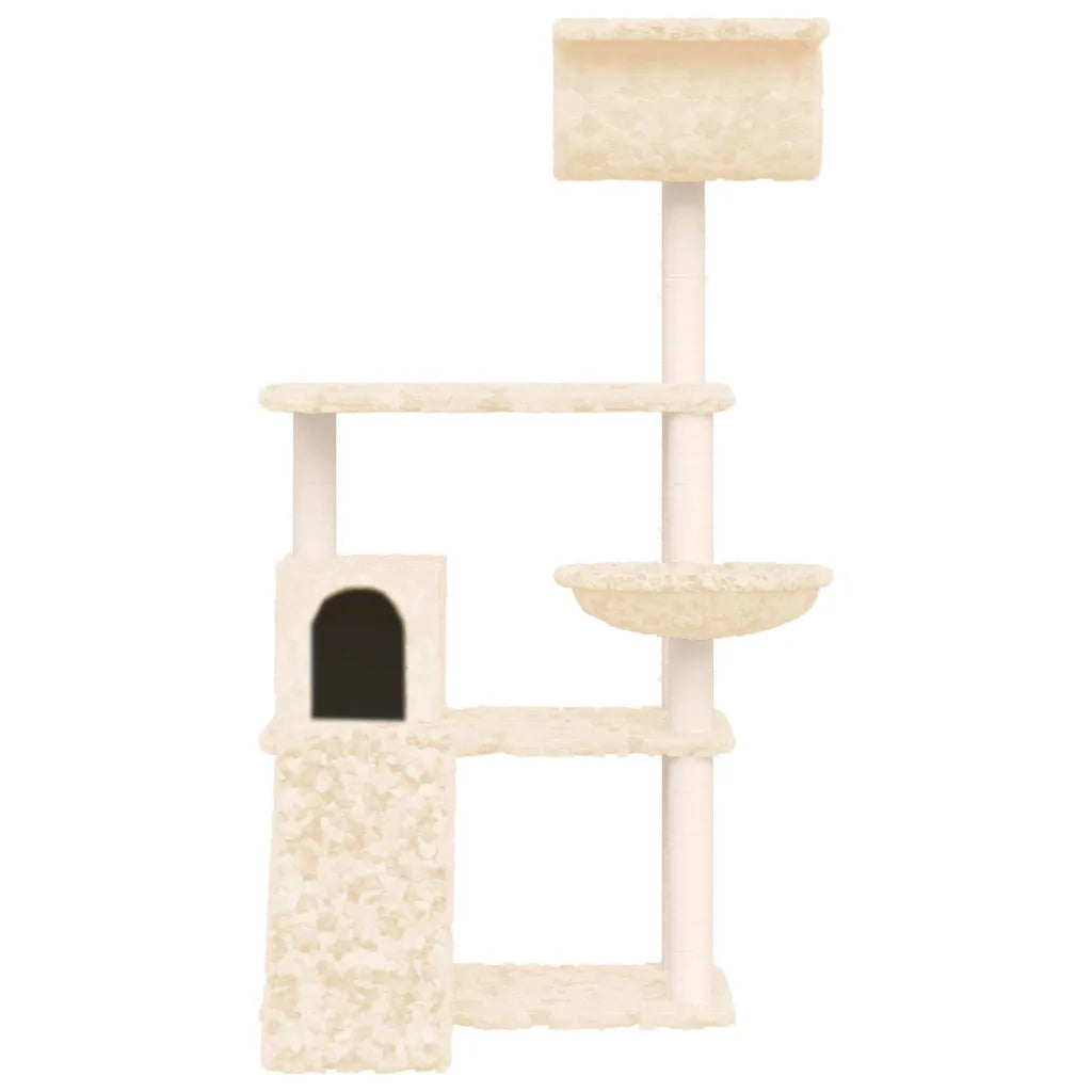 Albero per gatti con tiragraffi in sisal 76,5x70x131 cm