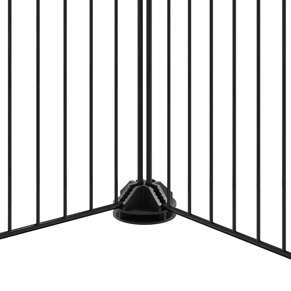 Gabbia per Animali 36 Pannelli con Porta Nera 175x105x70 cm Acciaio
