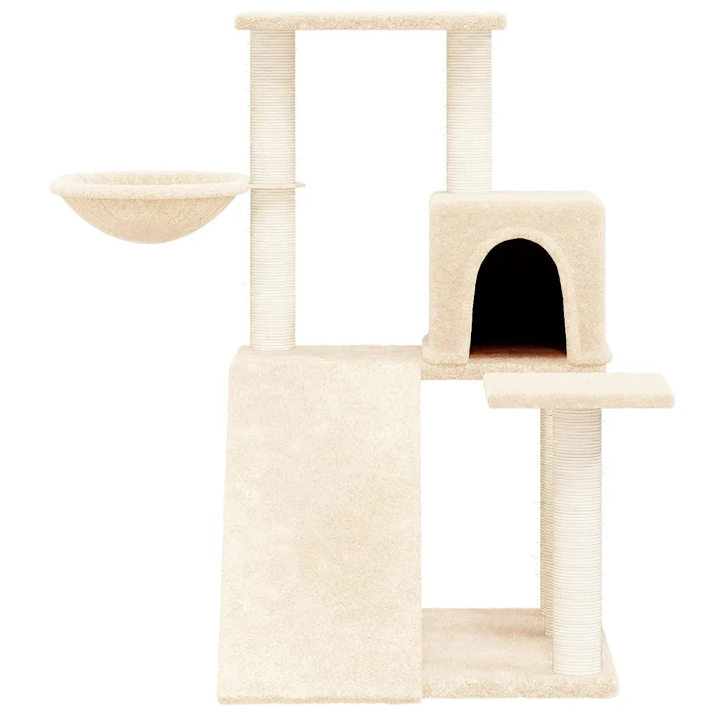 Albero per gatti con tiragraffi in sisal 47x47x82 cm grigio