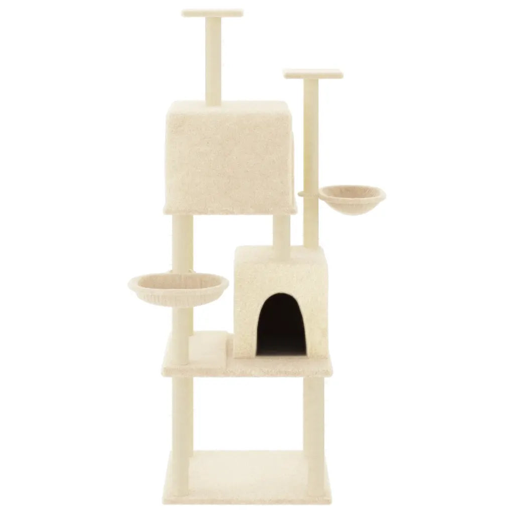 Albero per gatti con tiragraffi in sisal 103,5x90x180 cm grigio