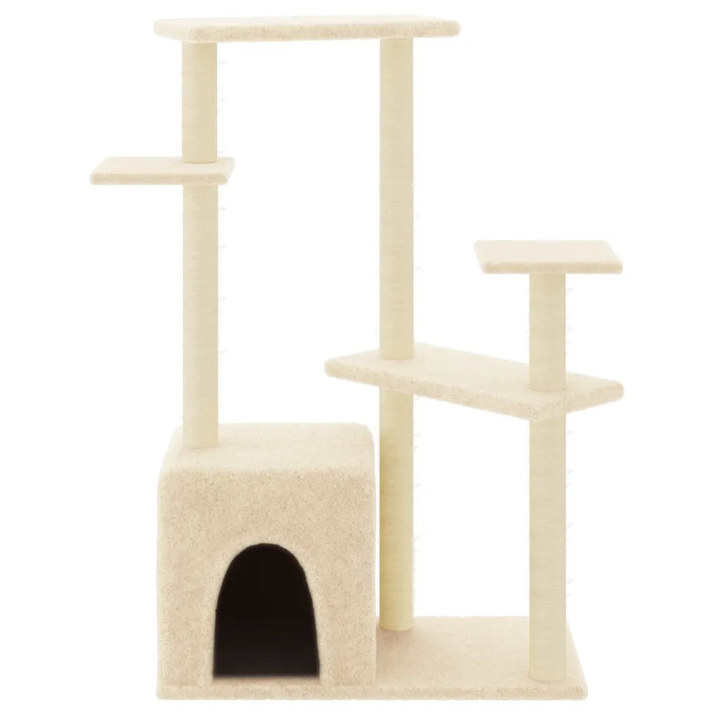 Albero per gatti con tiragraffi in sisal 91x53,5x107,5 cm