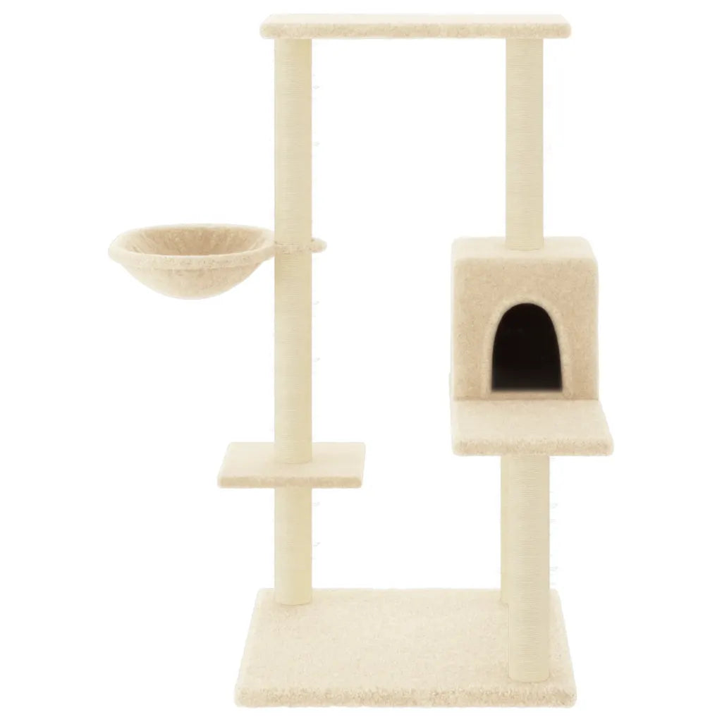 Albero per gatti con tiragraffi in sisal 78x59x95 cm