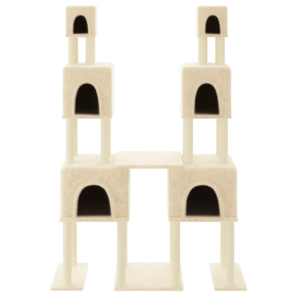 Albero per gatti con tiragraffi in sisal 136x47,5x199 cm