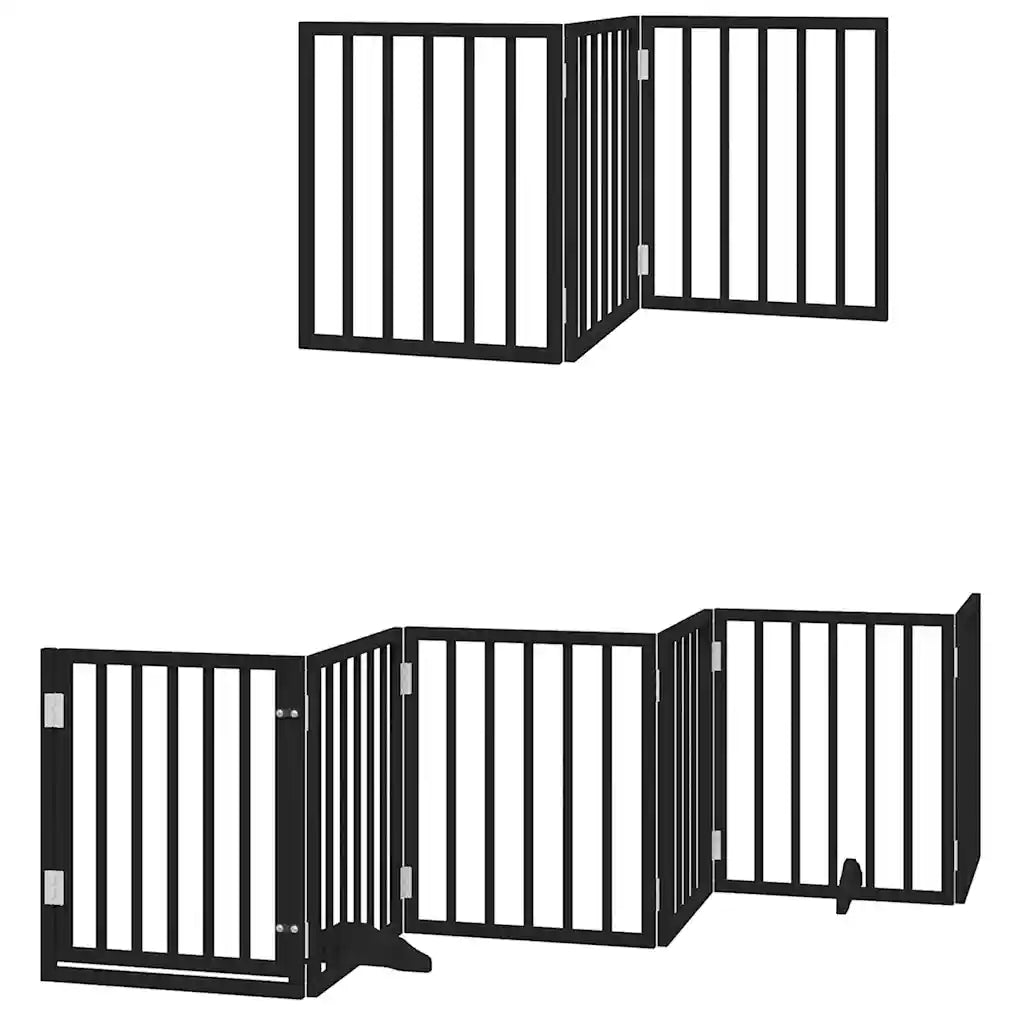 Cancello per cani pieghevole 12 pannelli 600 cm legno pioppo