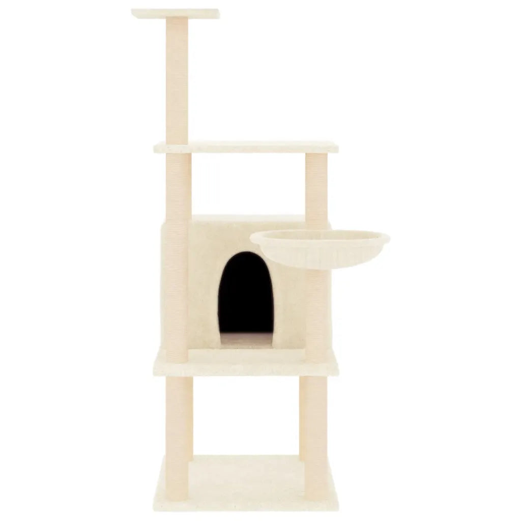 Albero per gatti con tiragraffi in sisal 47,5x47,5x132 cm