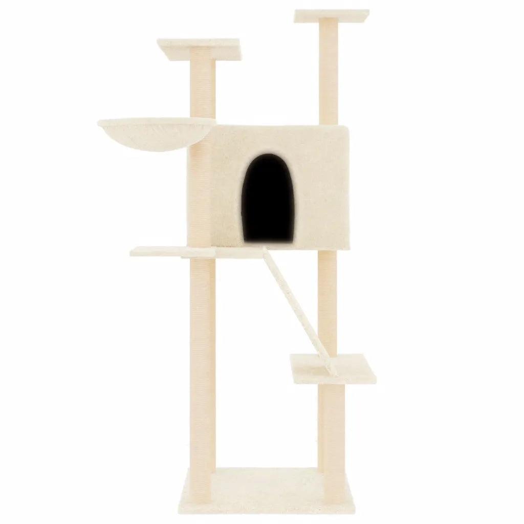 Albero per gatti con tiragraffi in sisal 78x73x143 cm