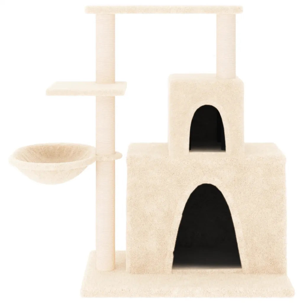 Albero per gatti con tiragraffi in sisal 61x35x83 cm grigio