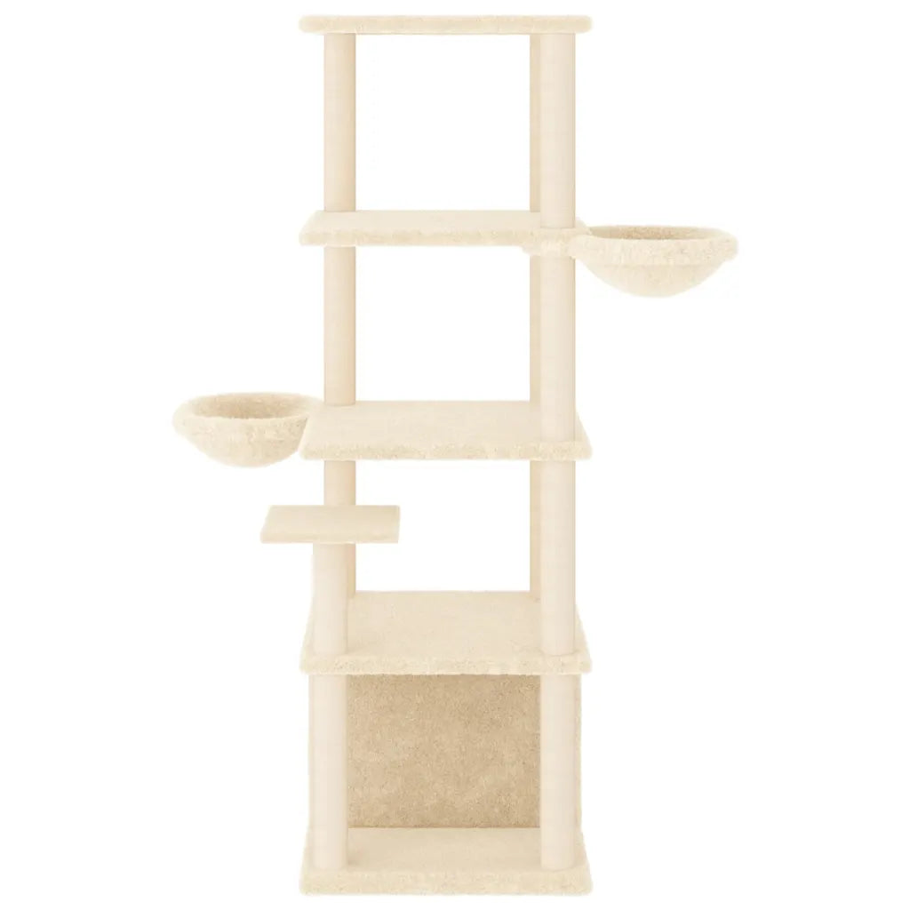 Albero per gatti con tiragraffi in sisal 97x74,5x147 cm
