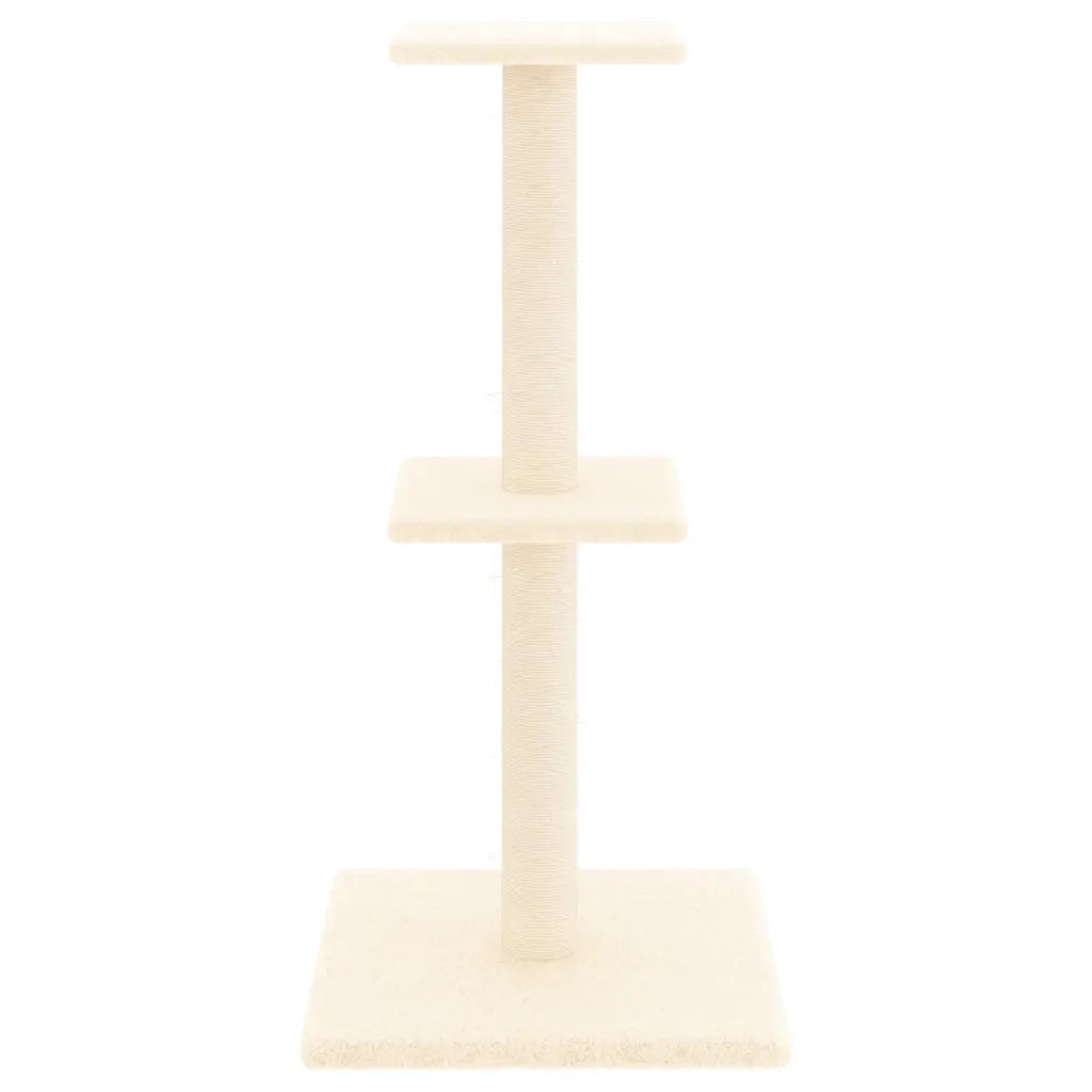 Albero per gatti con tiragraffi in sisal 34,5x34,5x73 cm