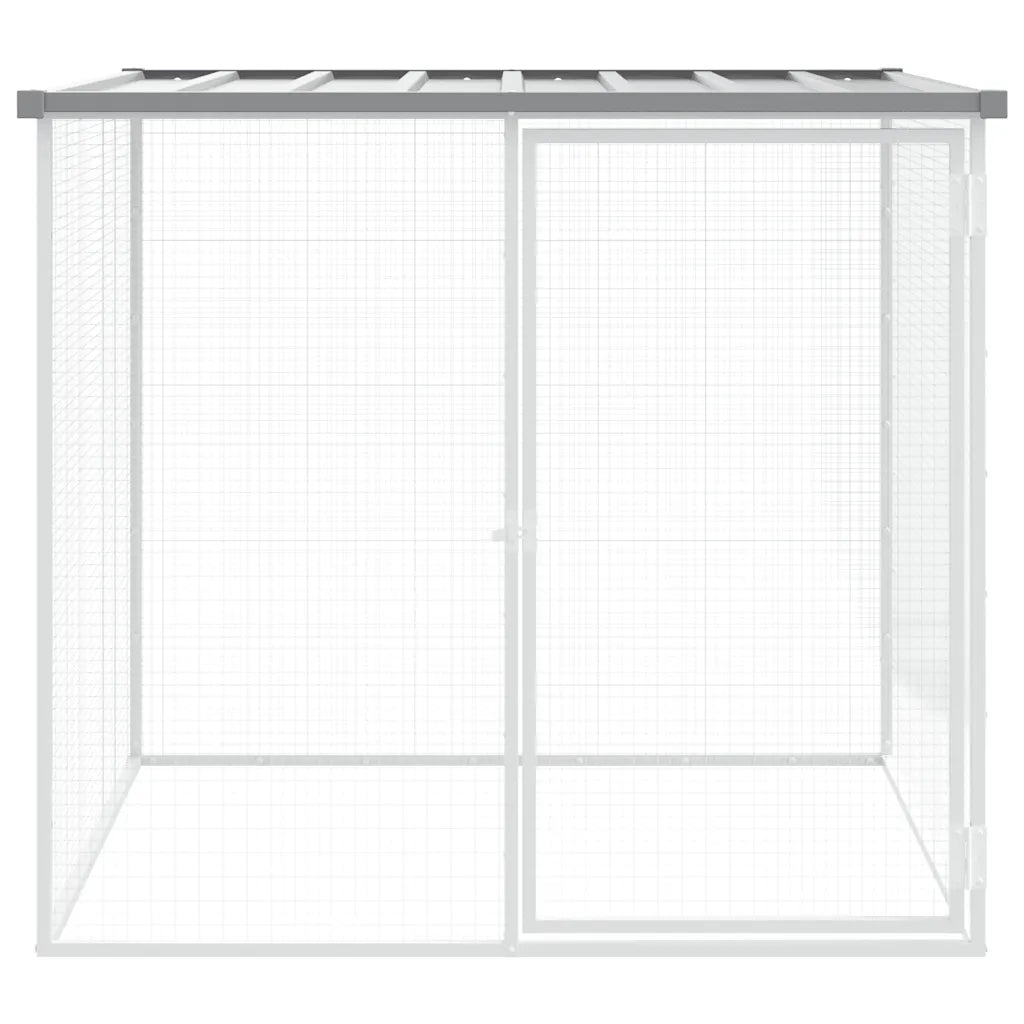 Gabbia per polli con tetto 103x98x90 cm acciaio zincato