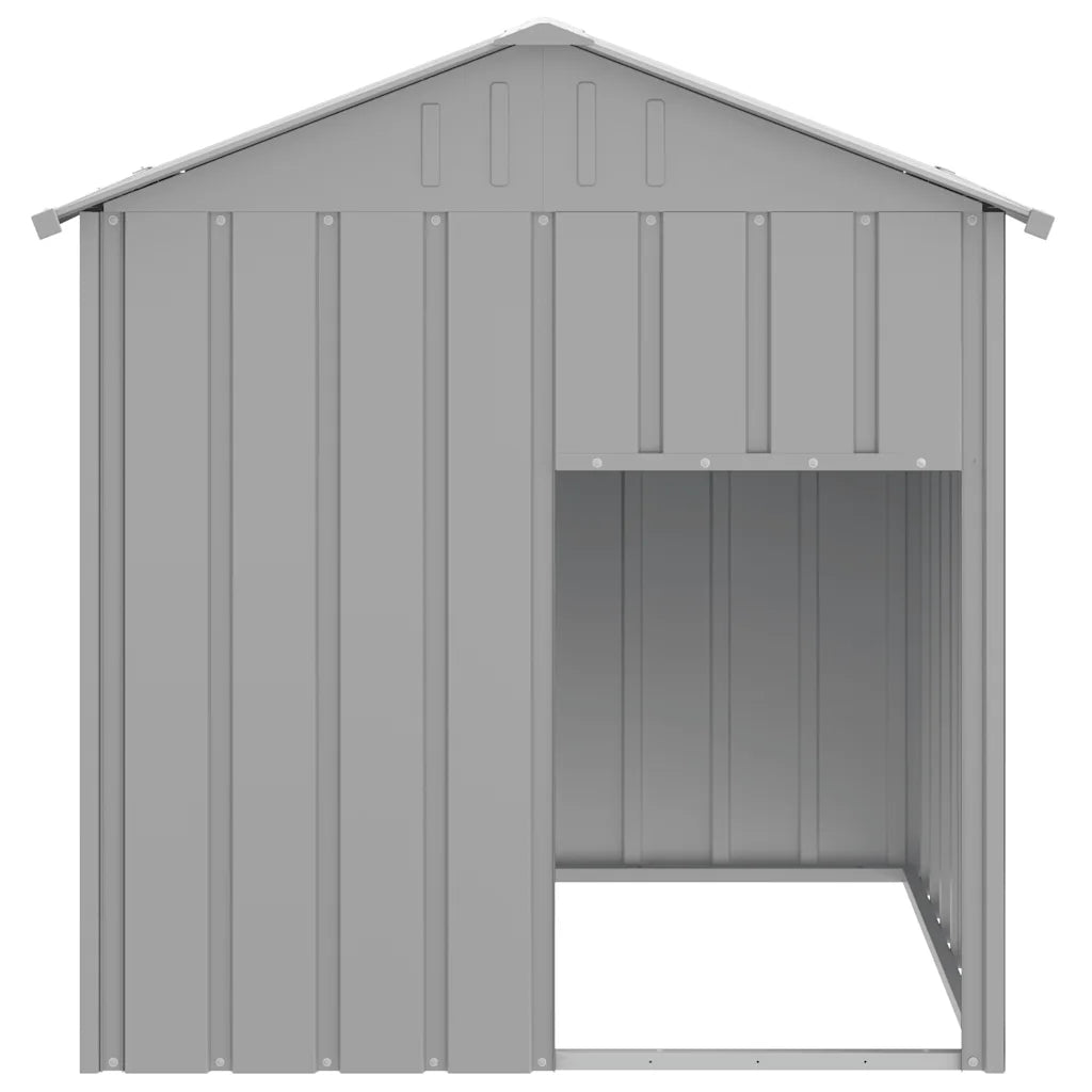 Casetta per cani con tetto 117x103x123 cm acciaio zincato