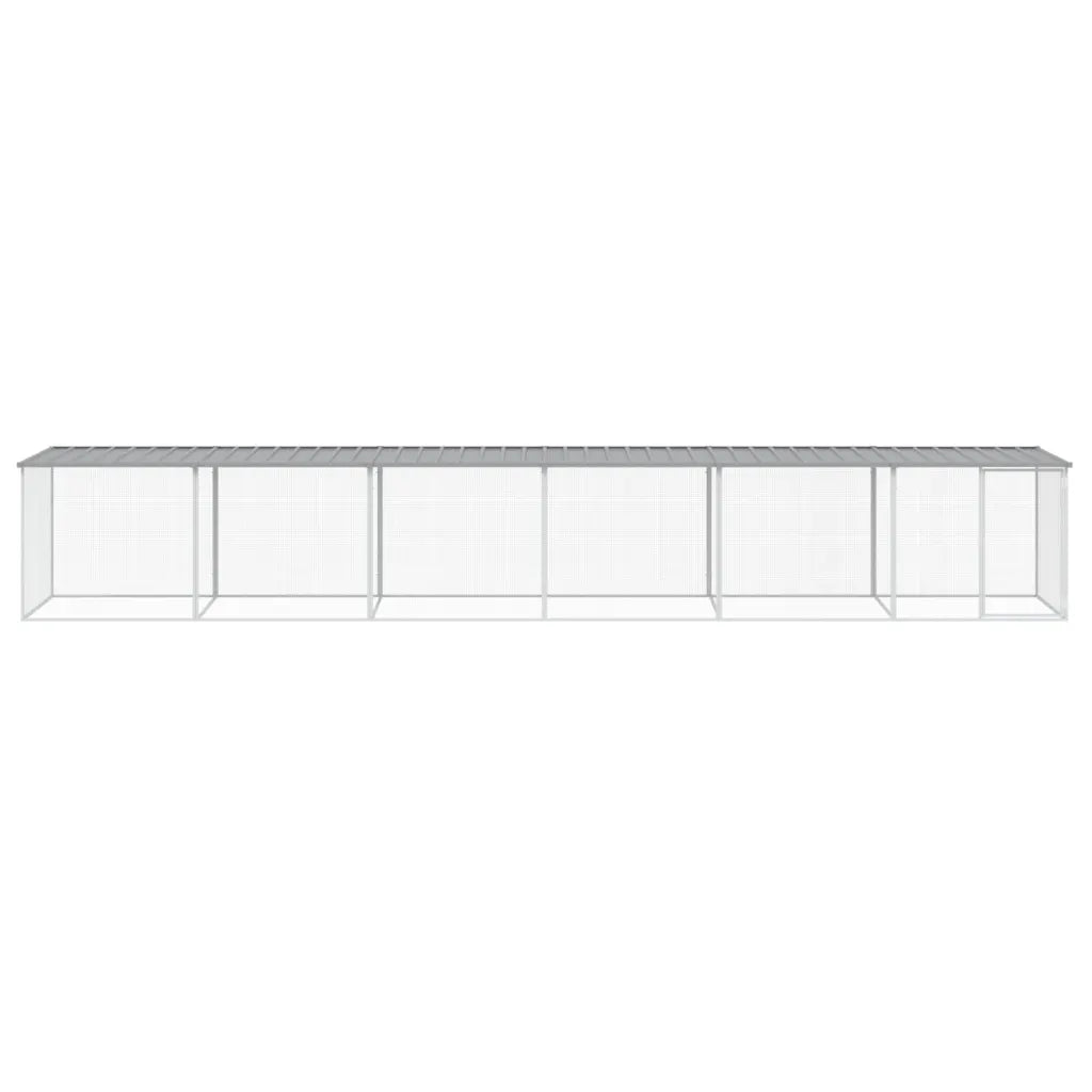 Gabbia per polli con tetto 603x98x90 cm, 5 pannelli