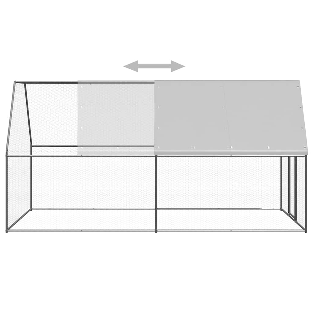 Gabbia per Polli 2x4x2 m in Acciaio Zincato