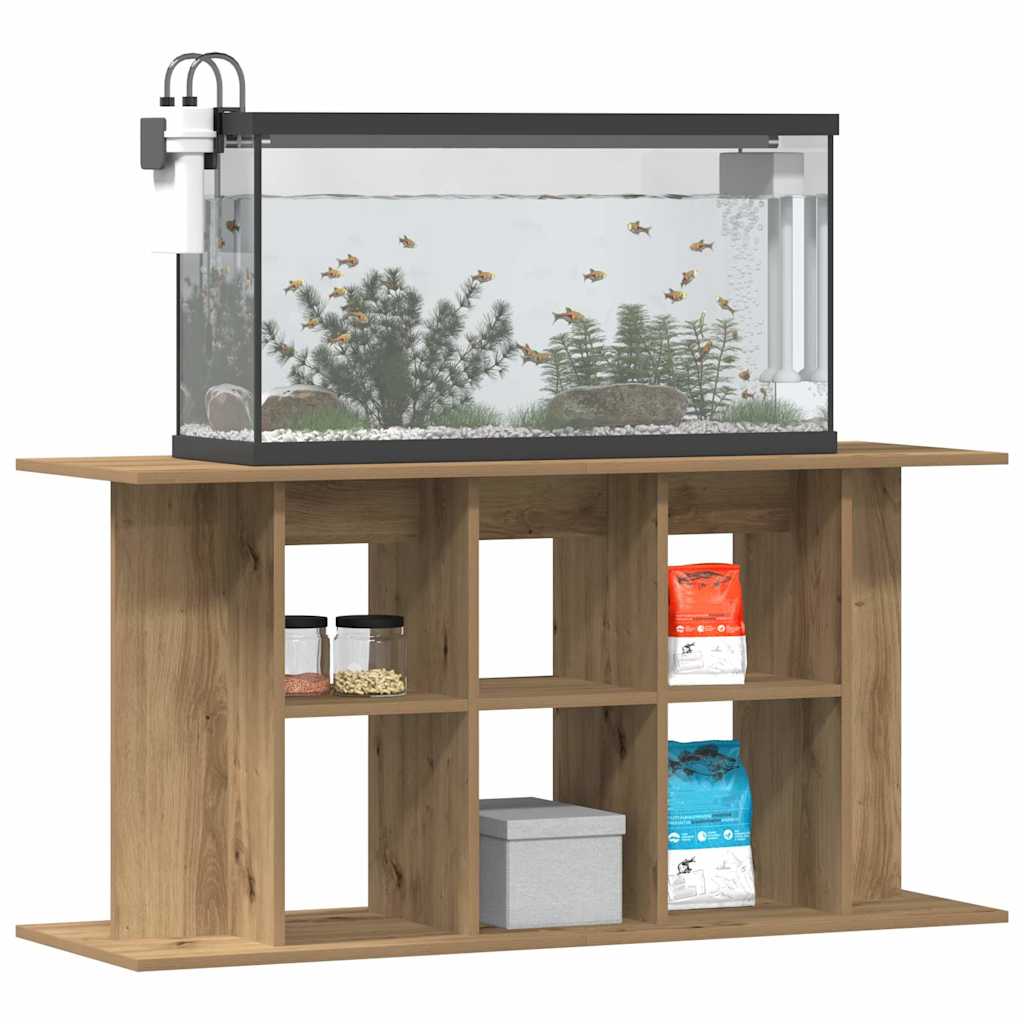 Supporto per acquario artigianale in rovere 120x40x60 cm in legno ingegnerizzato