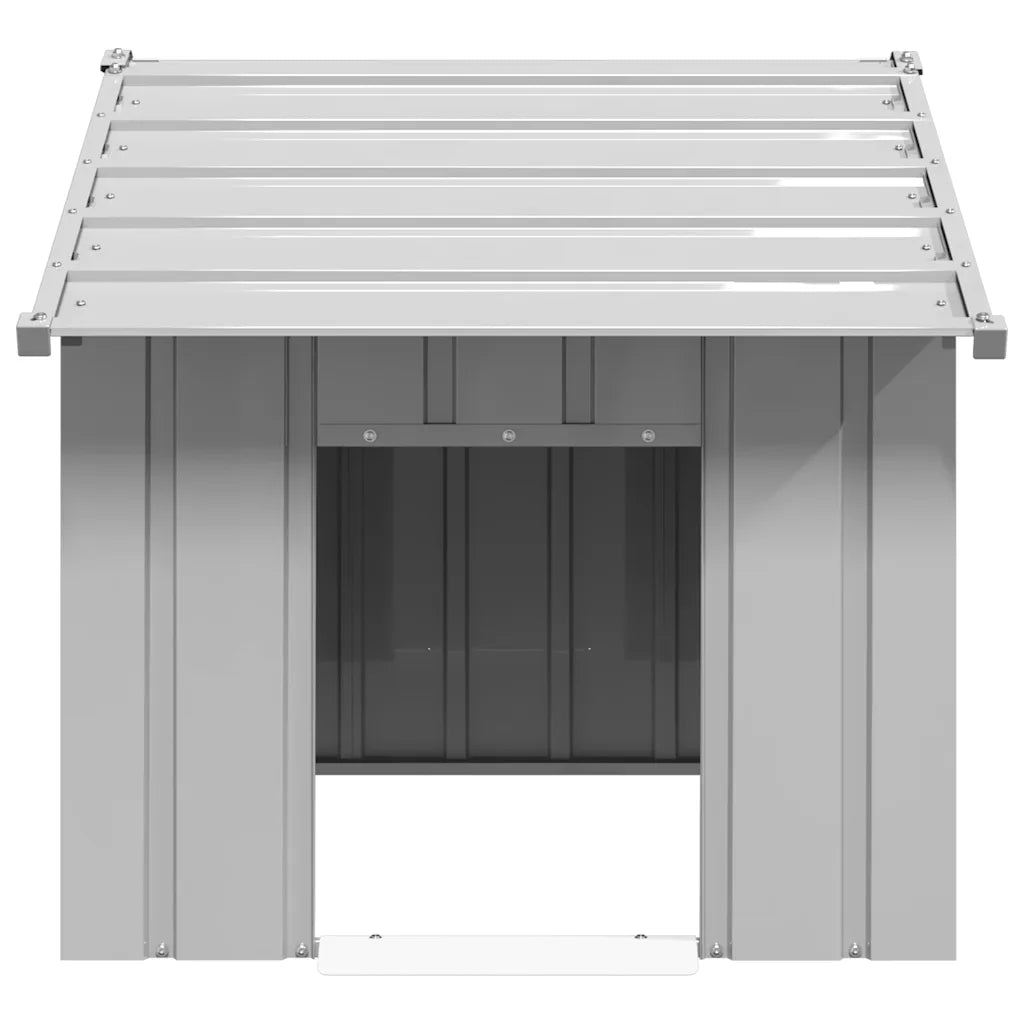 Casetta per cani con tetto 83x130x85 cm in acciaio zincato