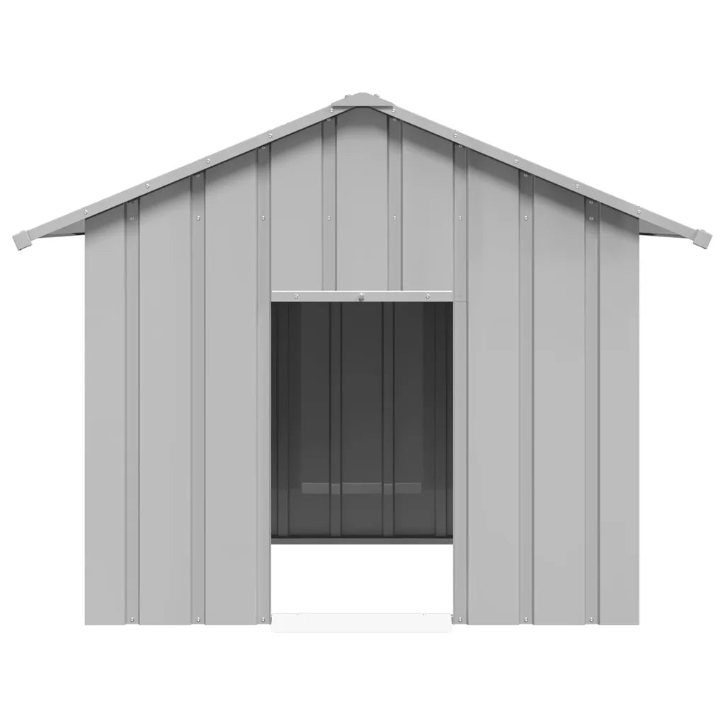 Casetta per cani con tetto 131x101x102 cm in acciaio zincato