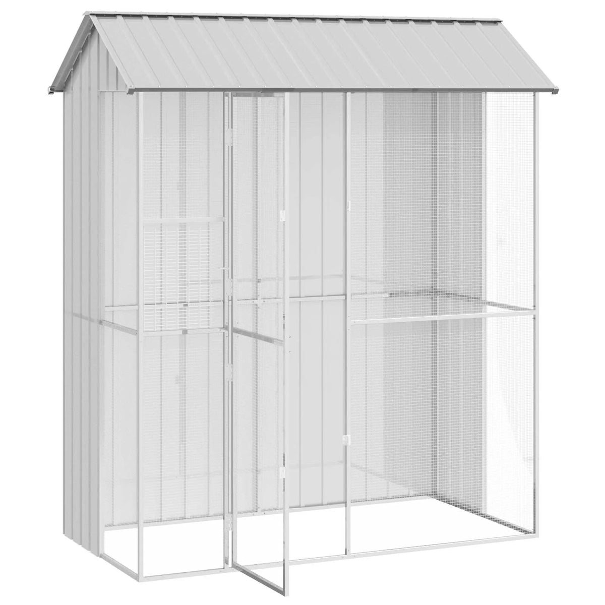 Gabbia per uccelli 215 x 110 x 247 cm in acciaio zincato