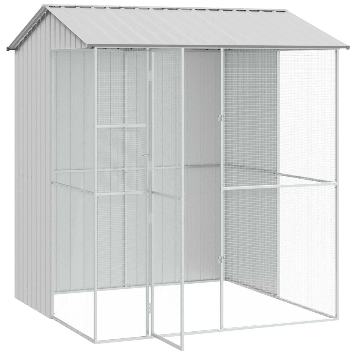 Gabbia per uccelli 215 x 210 x 247 cm in acciaio zincato