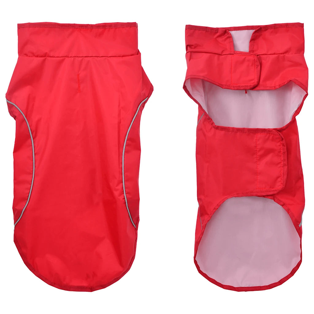 Impermeabile per cani XXS con strisce riflettenti e chiusure a strappo