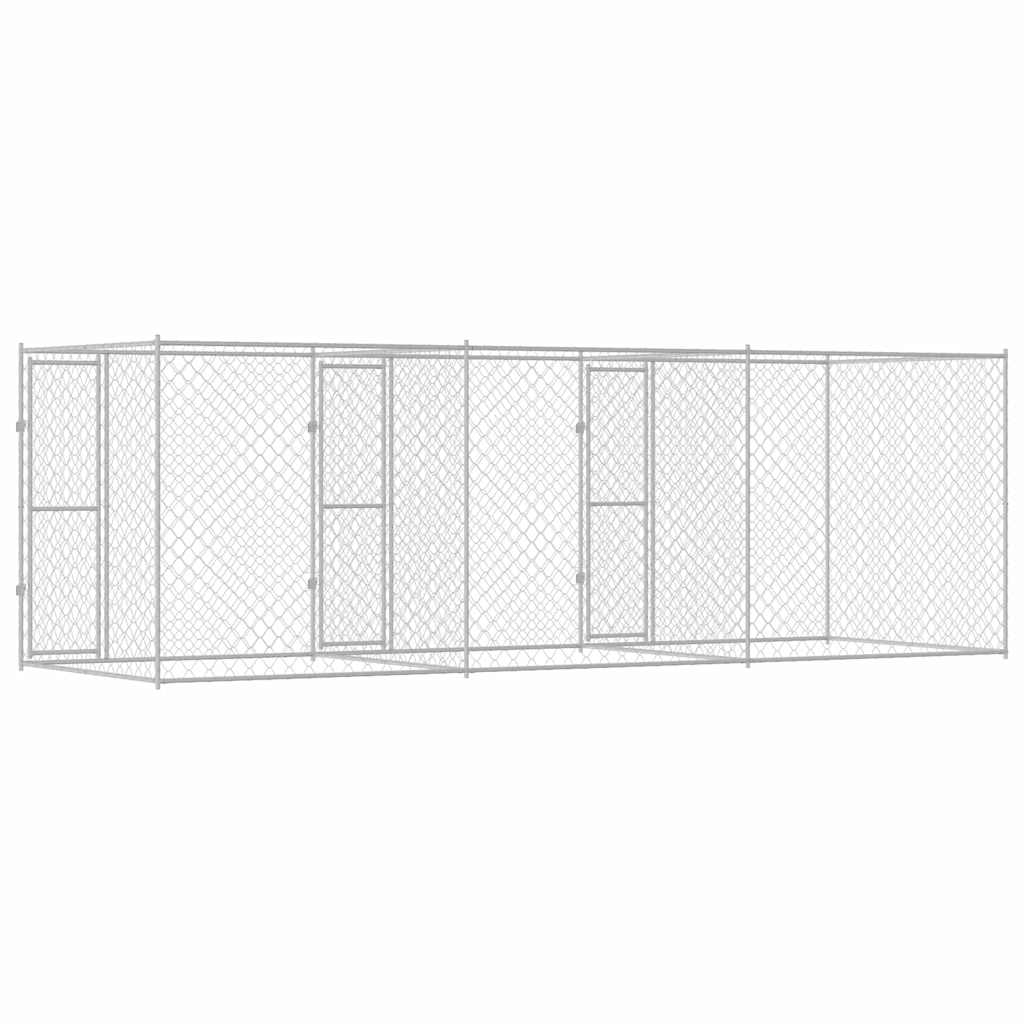 Gabbia per cani Argento 600 x 200 x 200 cm Acciaio zincato