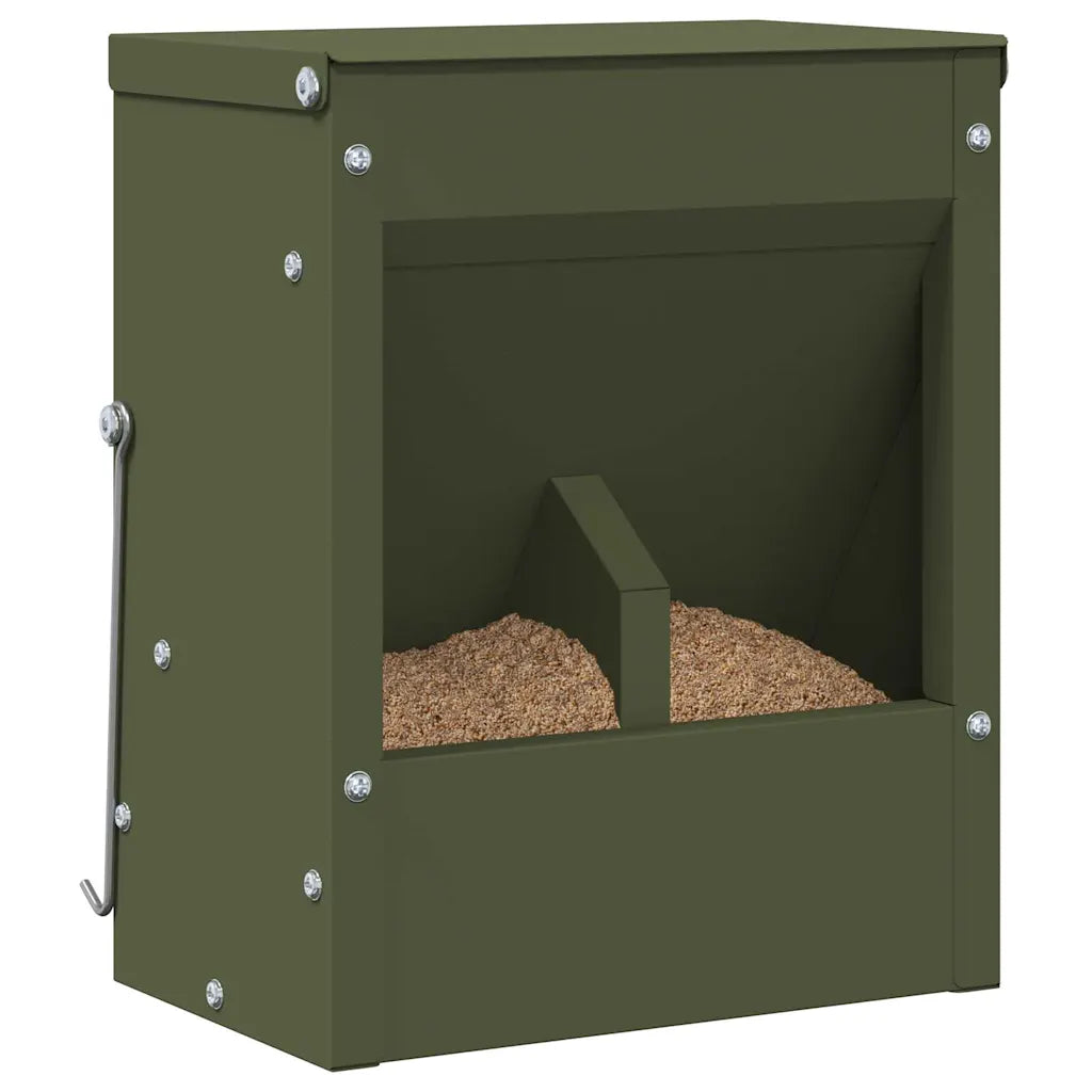 Mangiatore per conigli in acciaio zincato 20 x 12,5 x 25 cm