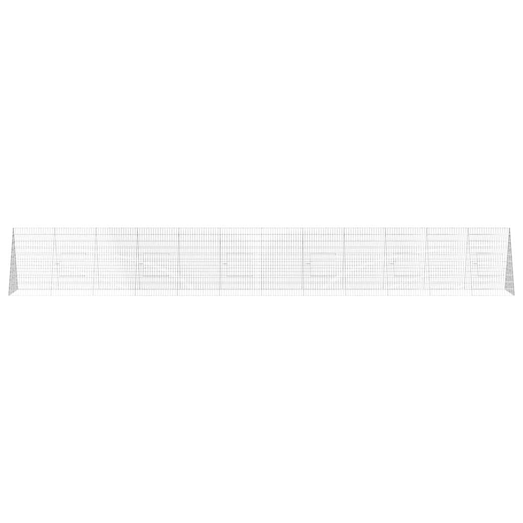 Gabbia per polli Argento 650 x 100 x 85 cm Acciaio zincato