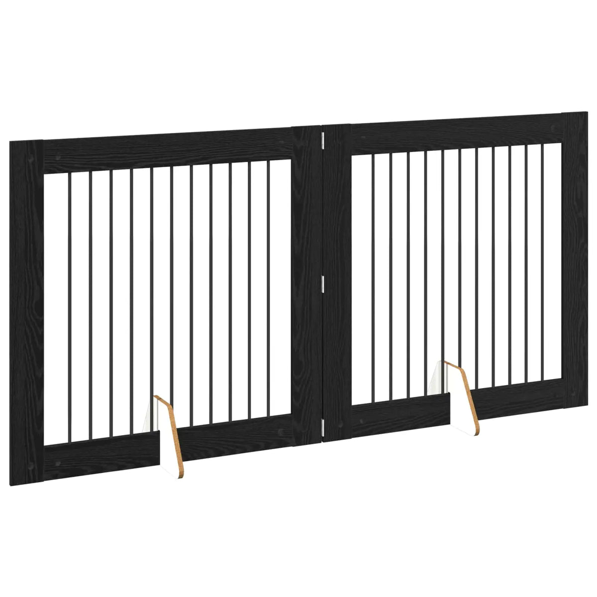 Cancello per cani pieghevole con supporti, 2 pz, 200,5x34x100 cm