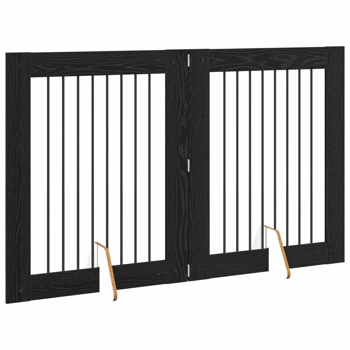 Cancello per cani pieghevole con supporti, 2 pz, 160,5x34x100 cm