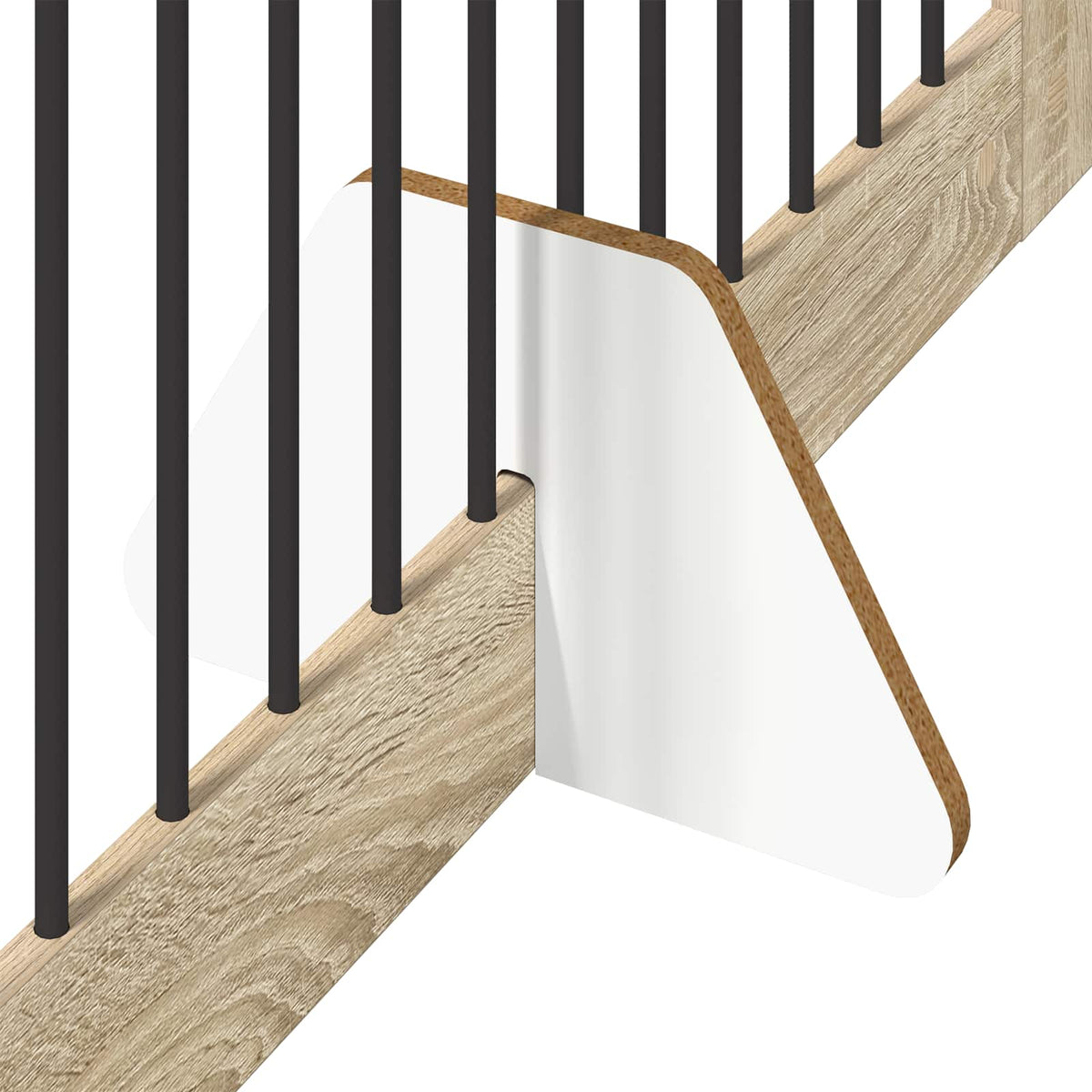Cancello per cani pieghevole con supporti 2 pz Rovere Sonoma