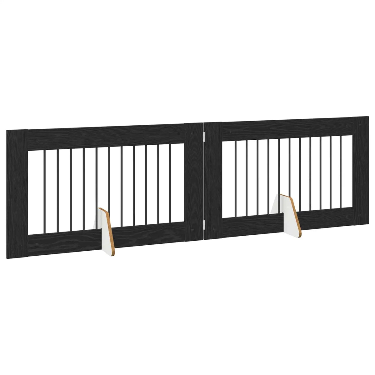 Cancello per cani pieghevole con supporti, 2 pz, 200,5x34x60 cm