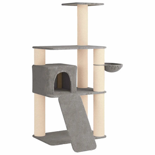 Albero per gatti con pali in sisal 102x95x173 cm