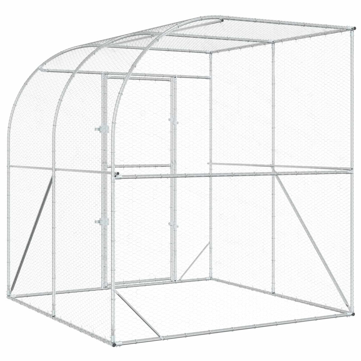 Pollaio Argento 200 x 200 x 215 cm Acciaio zincato