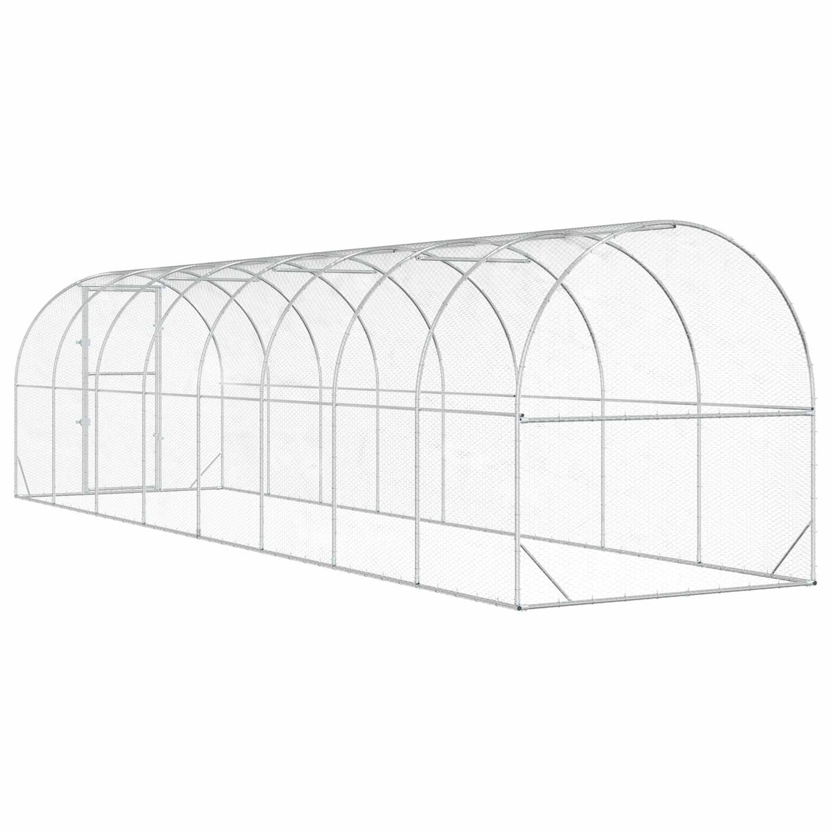 Pollaio Argento 800 x 200 x 200 cm Acciaio zincato