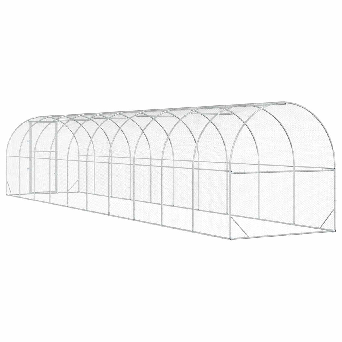 Pollaio Argento 1000 x 200 x 200 cm Acciaio zincato