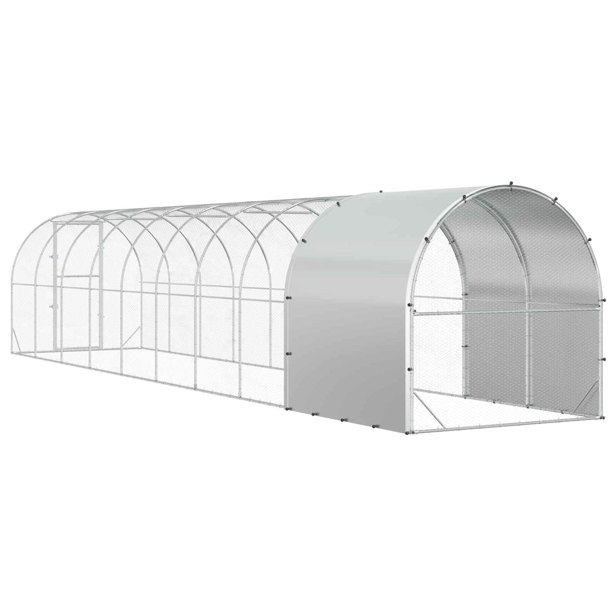 Pollaio Argento 1000 x 200 x 200 cm Acciaio zincato